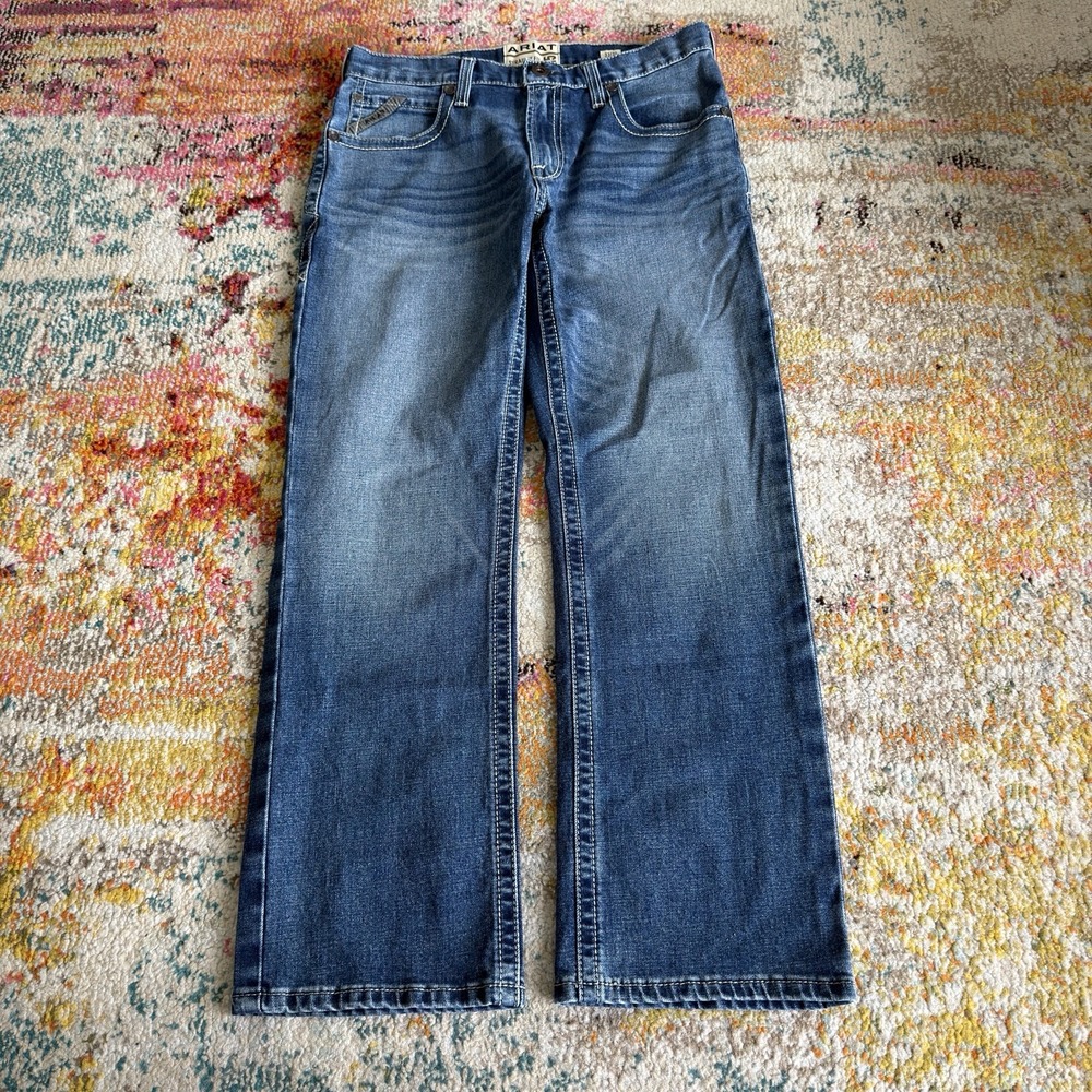 Ariat M5 Straight Fit Jeans Mens 33x30 Blue Medium Wash Denim Western Cowboy - Picture 3 of 8